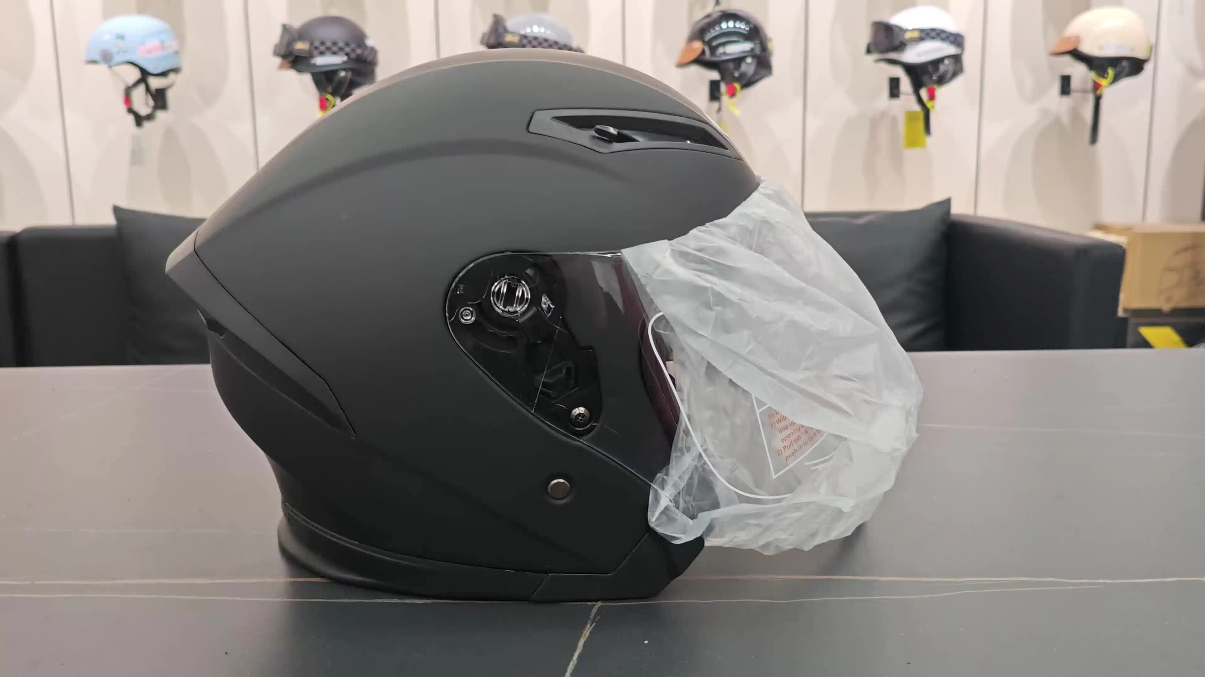 Electric Boys and Girls Half Helmet for Car and Motorcycle Riding Winter  and Autumn Double Lenses ABS PC Shell New Condition