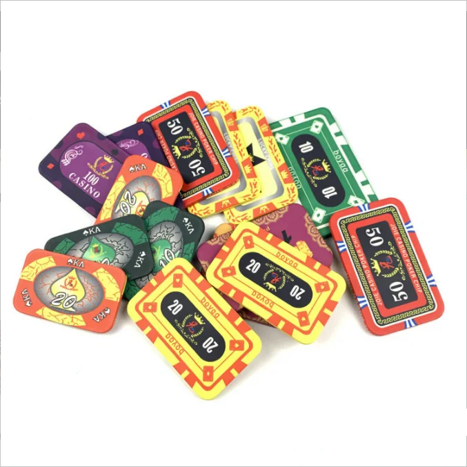 Factory Custom Wholesale Sublimation Blank Clay Casinos Pokers Acrylic