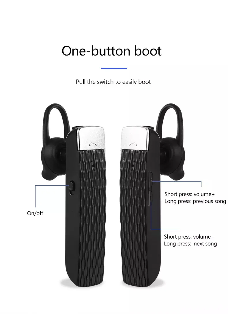 Wireless comfortable wear HiFi sound language translator earphones T2 for mobile sports - ANKUX.COM