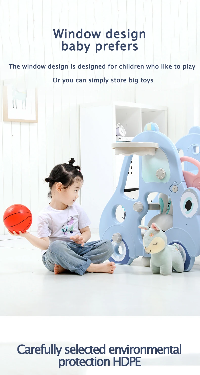 Feelkids Indoor Multi-Combination Baby & Kids Playhouse with Plastic Slides details