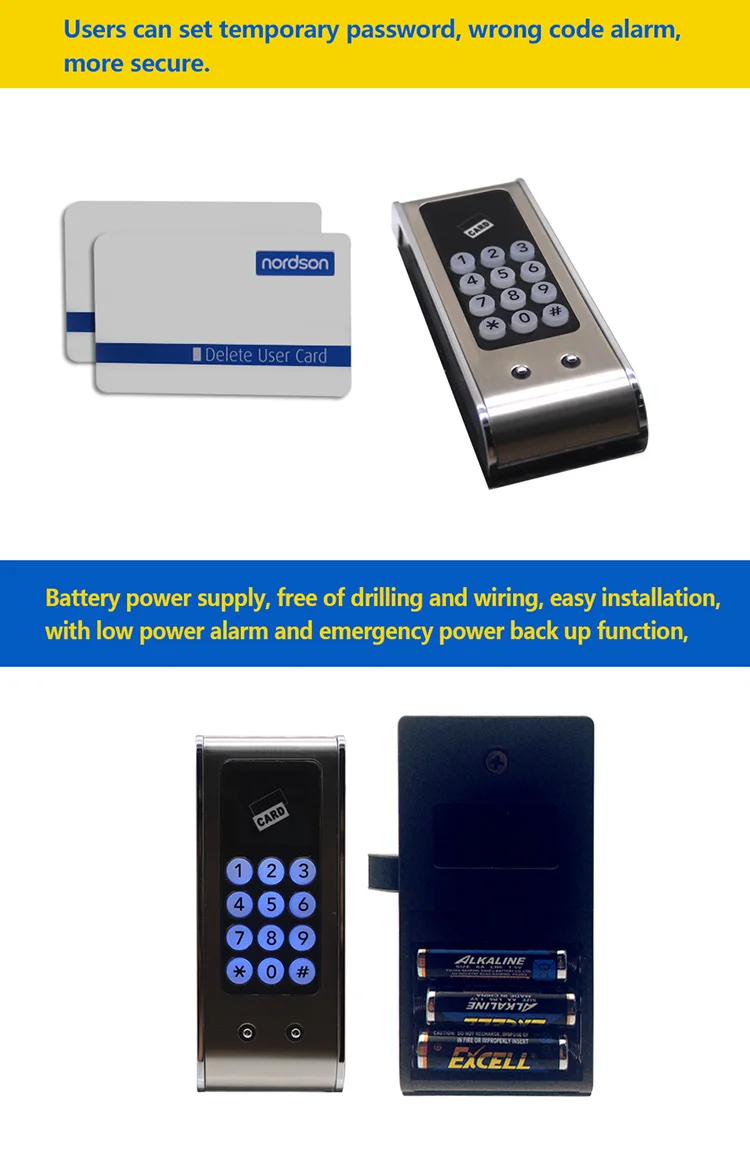 Stainless Steel Waterproof Smart Electric Digital Rfid Tag Password