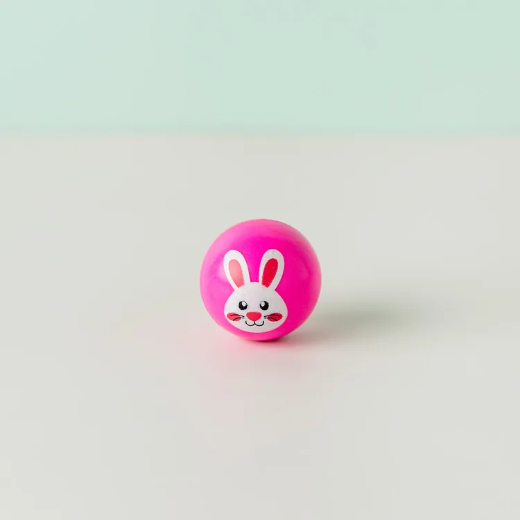 Hot sale custom printed rabbit pattern children animal bouncy ball rubber bouncy balls .jpg