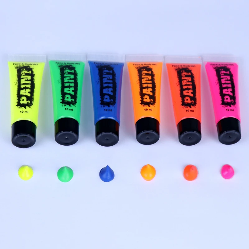 
Glow in the dark bright color 10ml Neon/UV/Fluorescent Face Paint/Body Paint Color 