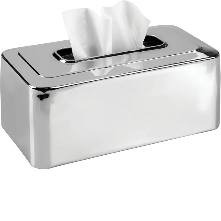 Decorative Storage Stainless Steel Box Oem Odm Customized Metal Tissue Dispenser Box Nickel