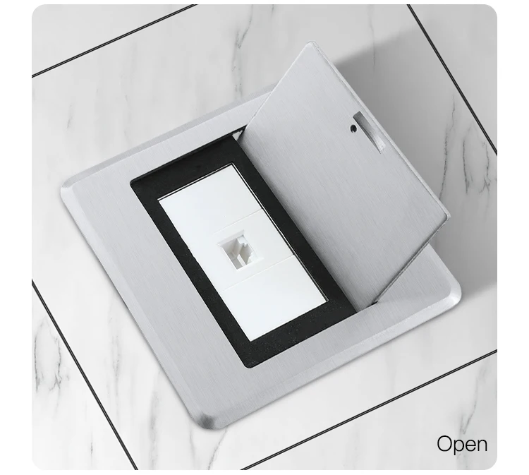 Wholesale standard stainless steel RJ45 network concealed floor socket box