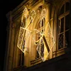 Led Angel Wing Rope Reindeer Figure Standing Outdoor Christmas Decoration Giant 3D Spiral Motif Light Tree