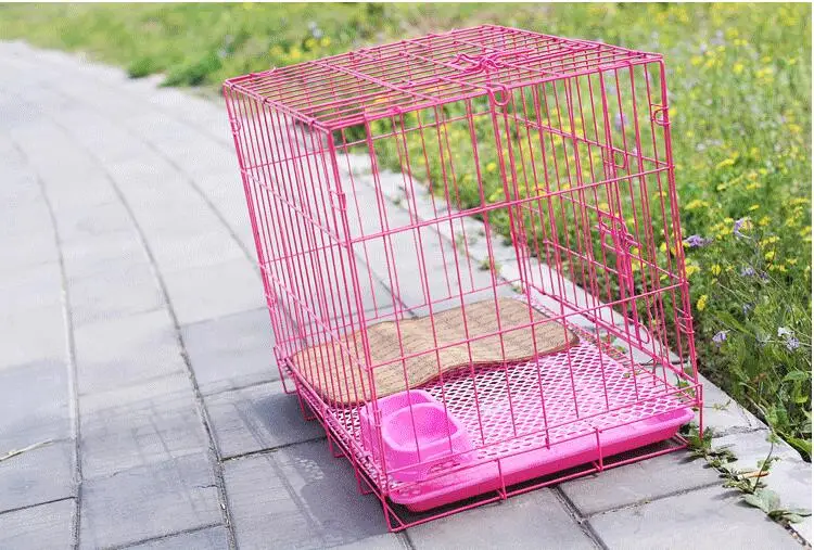 Metal Foldable Large Dog Cage Collapsible Pet Cage Kennel Mesh Dog Cage