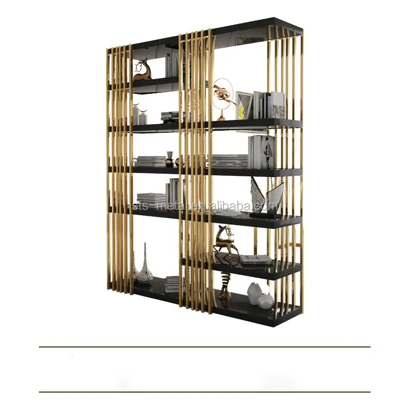 Modern Luxurygold Book Shelf Stainless Steel Bookcase Buy French