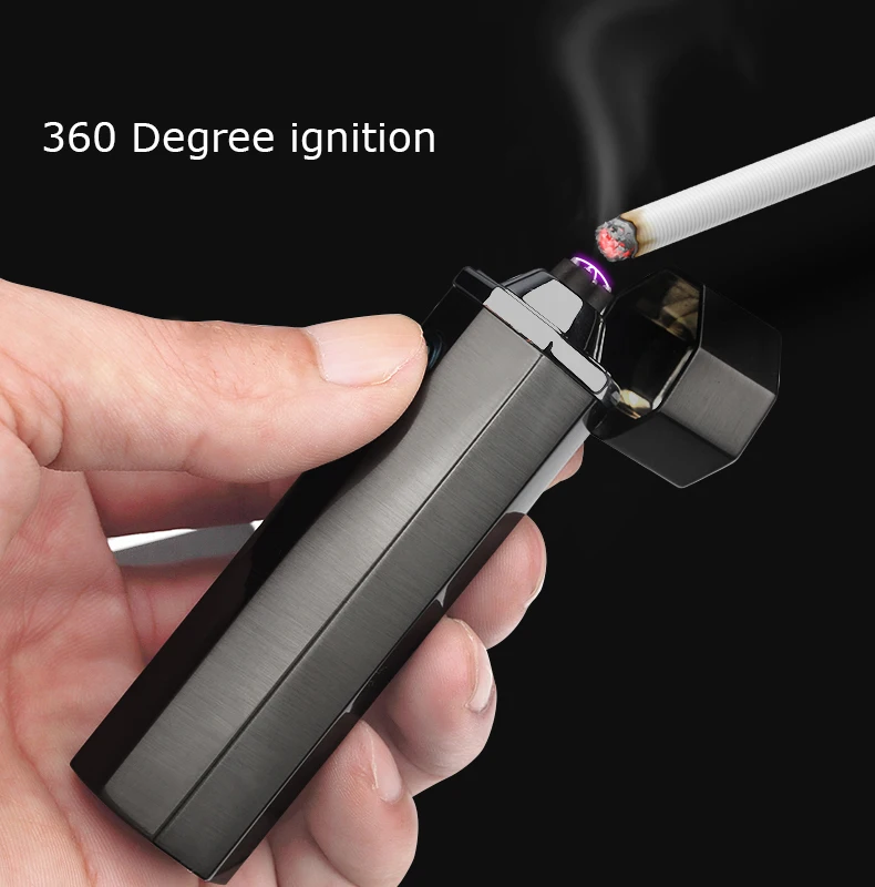 Wholesale Round Stick Windproof Electric Flameless Double Arc Smoking