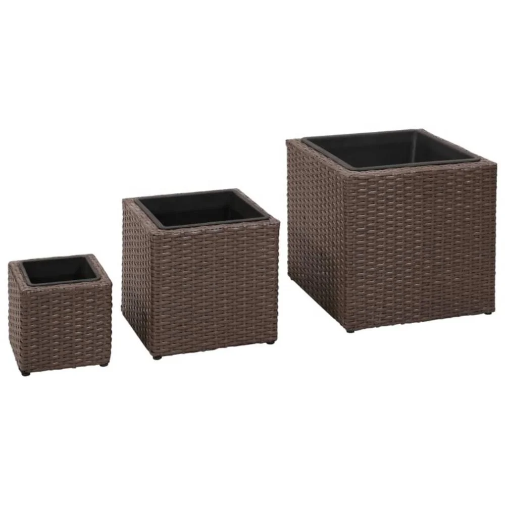 Cheap Garden Square Planter Rattan Brown Home Decor Plant Flower Stand Box Buy Flower Planters