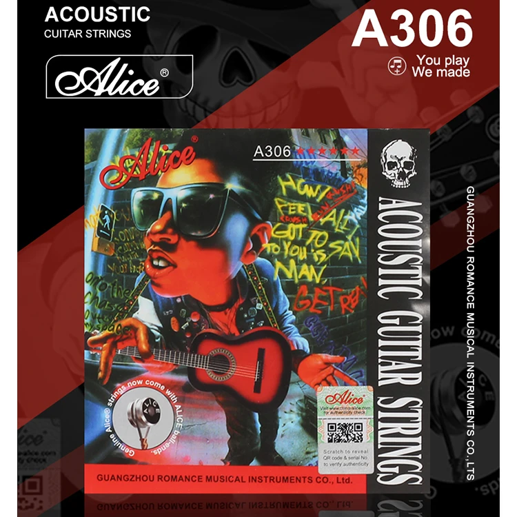 Hot Sale A306 Alice Acoustic Guitar Strings Sets Packaging 0.10 Extra