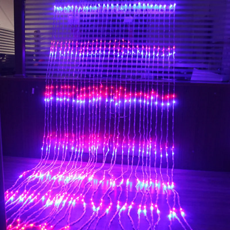 3x2M/3x3M/6x3M water flow snowing effect curtain led waterfall string Light Christmas Diwali lights