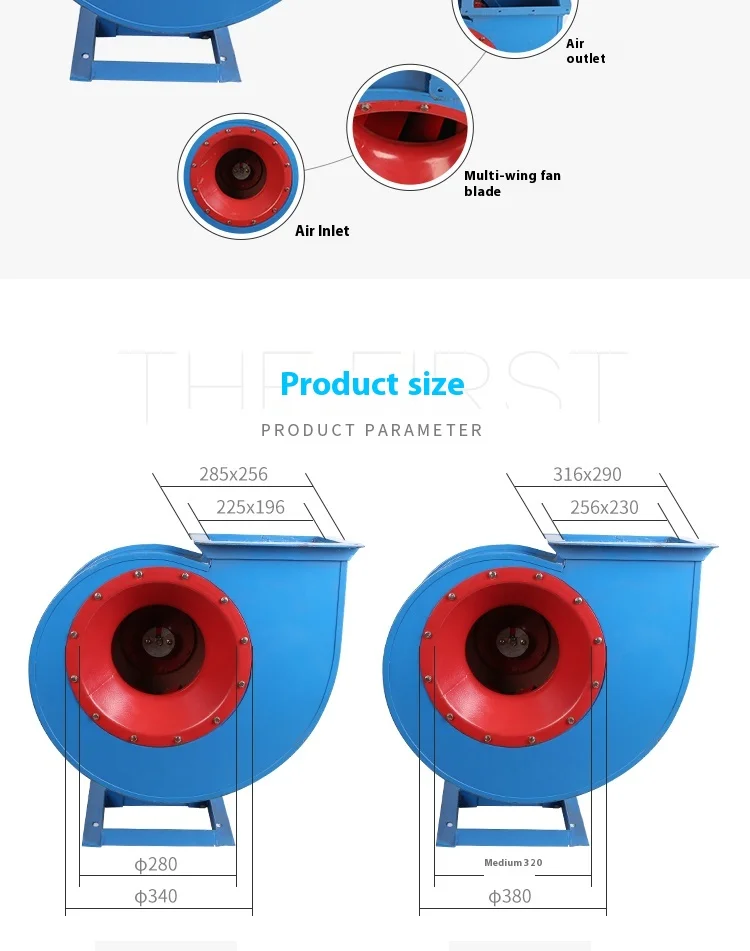 Centrifugal Induced Draft Fan, 4-72, 380 V, 1000m³ - detail 10