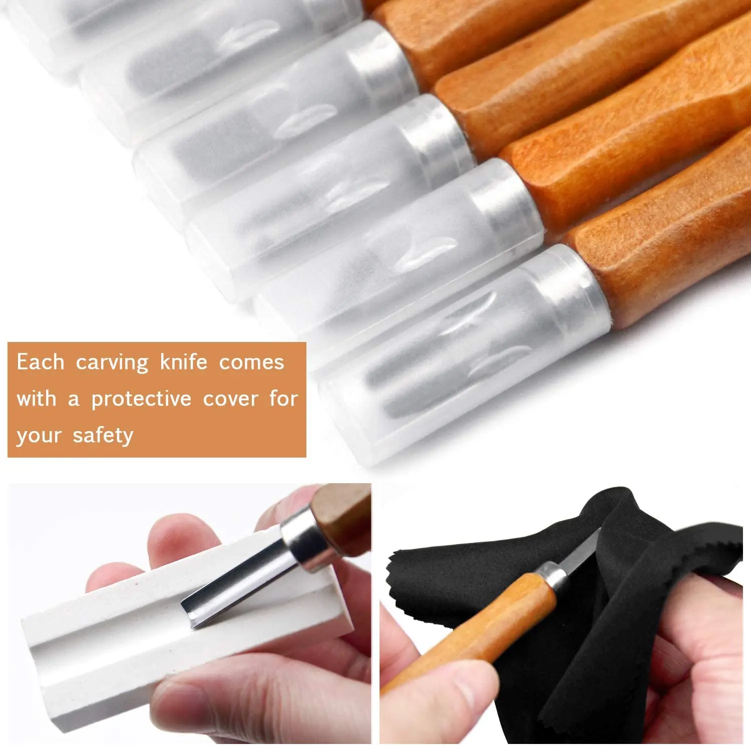 Vibratite Wood Carving Tools Kit,23pcs Hand Carving Knife Set Craft