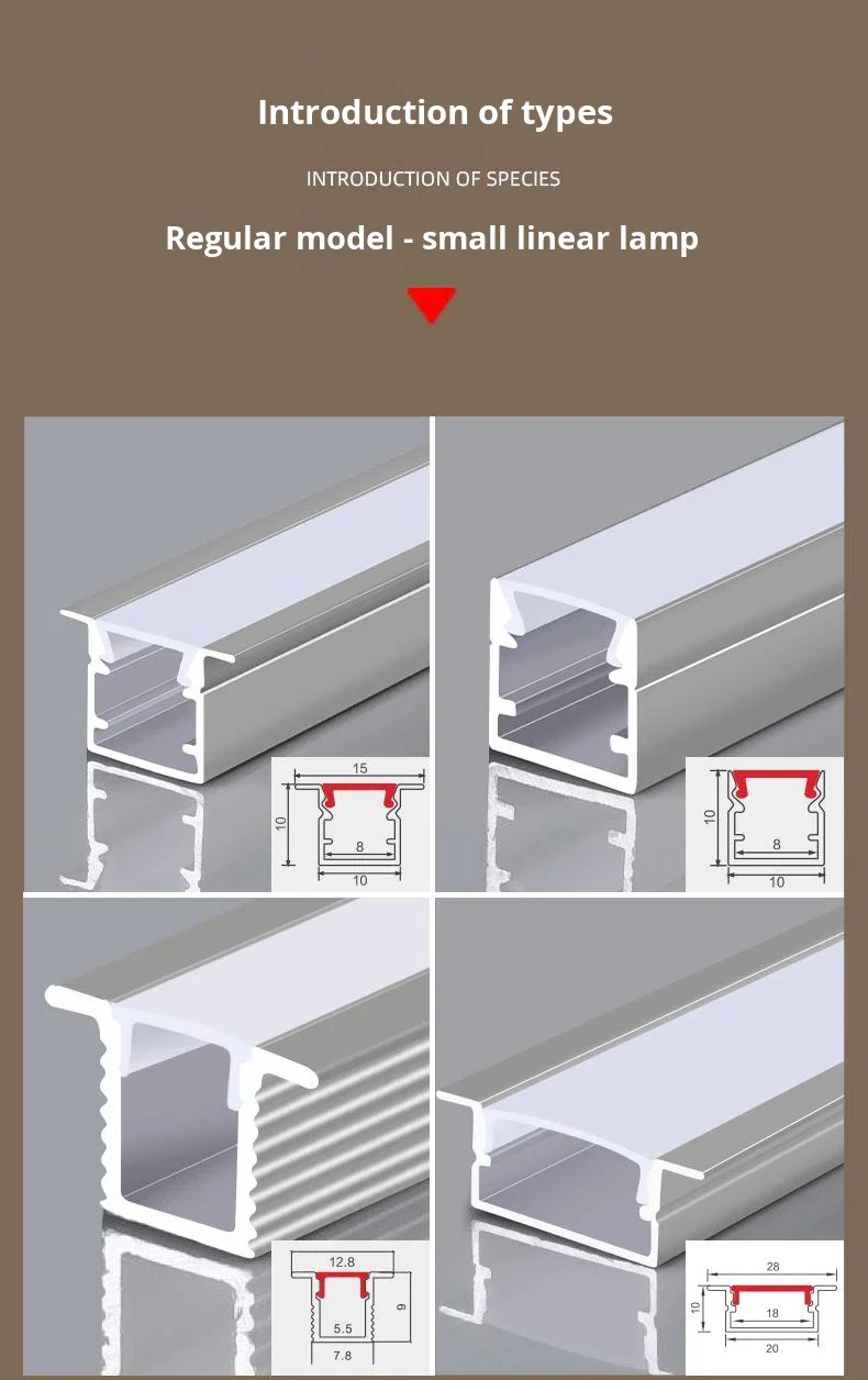 product pre embedded aluminum alloy linear light channel with light slot and line design for ceiling and billiard use 10 year warranty-2