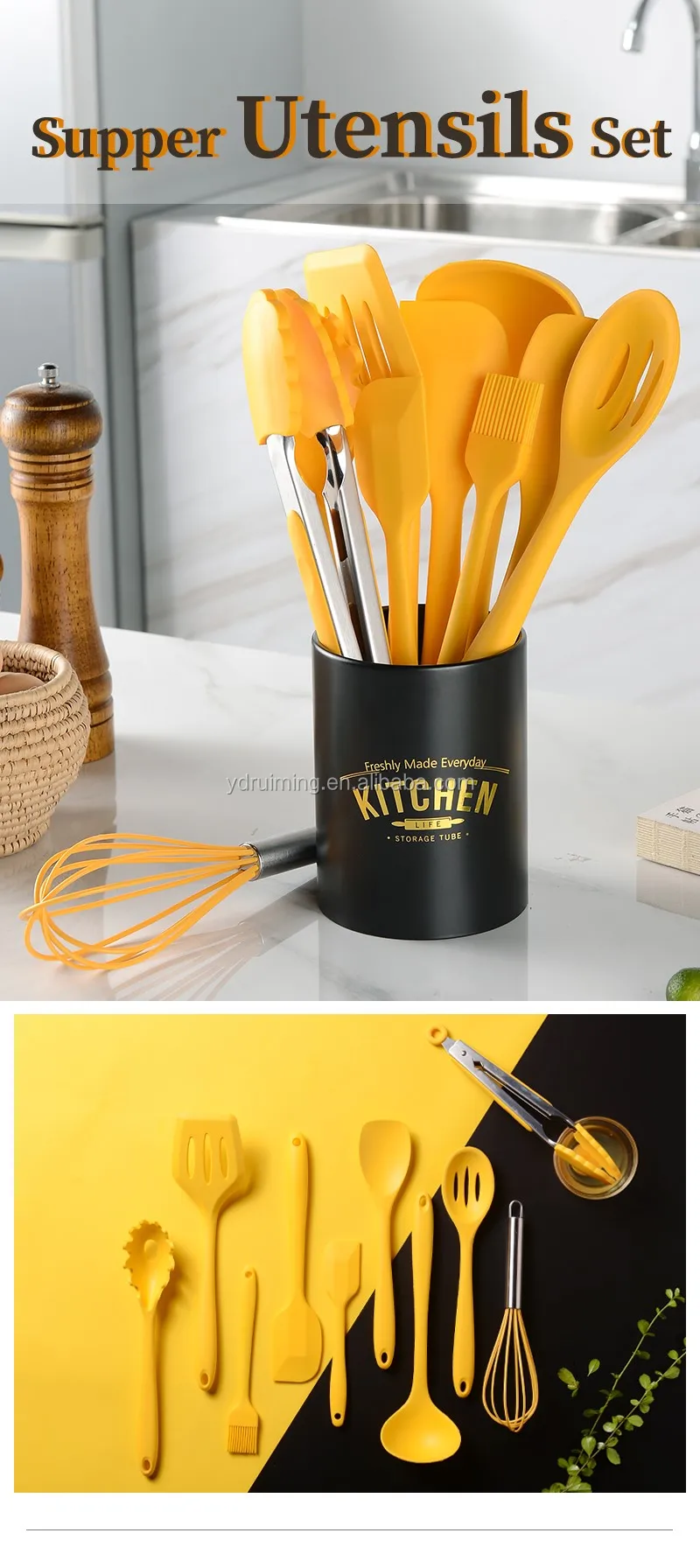Soporte de Silicona para cucharas tifee Mustard Kitchen 