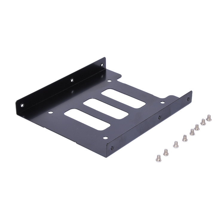 2 5 to 3 5 Inch Solid State Drive Bracket Desktop Optical Drive Position Fixing SSD Aluminum Alloy Black