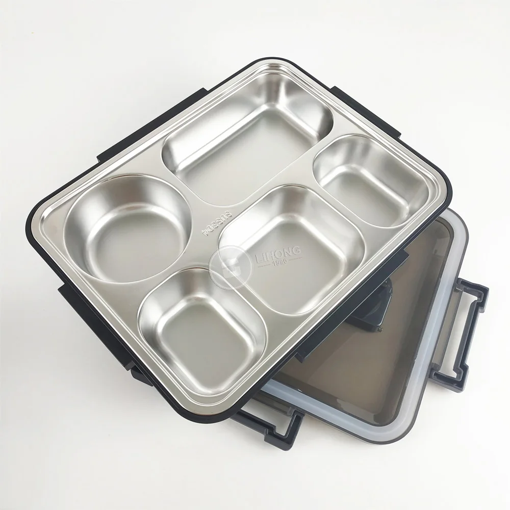 Bpa Free Tiffin Bento Box 3/4/5 Compartment Stainless Steel Tiffin For