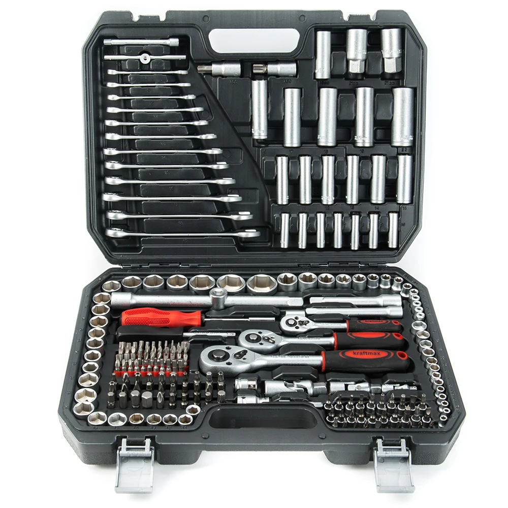 216pcs Tools Box Set Mechanic Hand Tool Kit Household Car Truck Vehicle