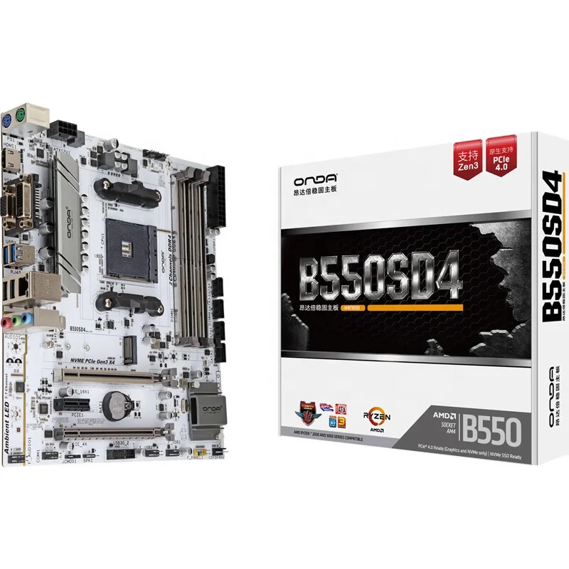 ONDA B550 SD4-W Micro-ATX Motherboard, DDR4, AMD AM4 Socket