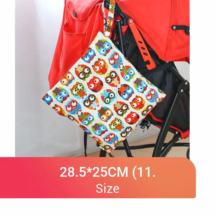 Cloth Diaper Wet Dry Bags Waterproof Reusable With One Zippered Pocket