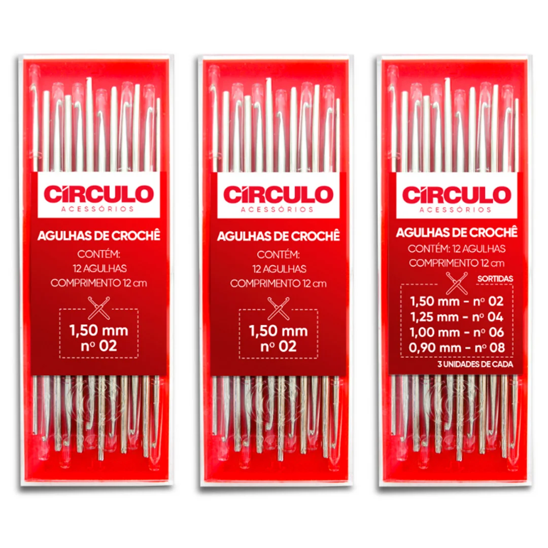 PATIKIL Crochet Hooks Set - 15 Pcs Stainless Steel Ergonomic Knitting Needles