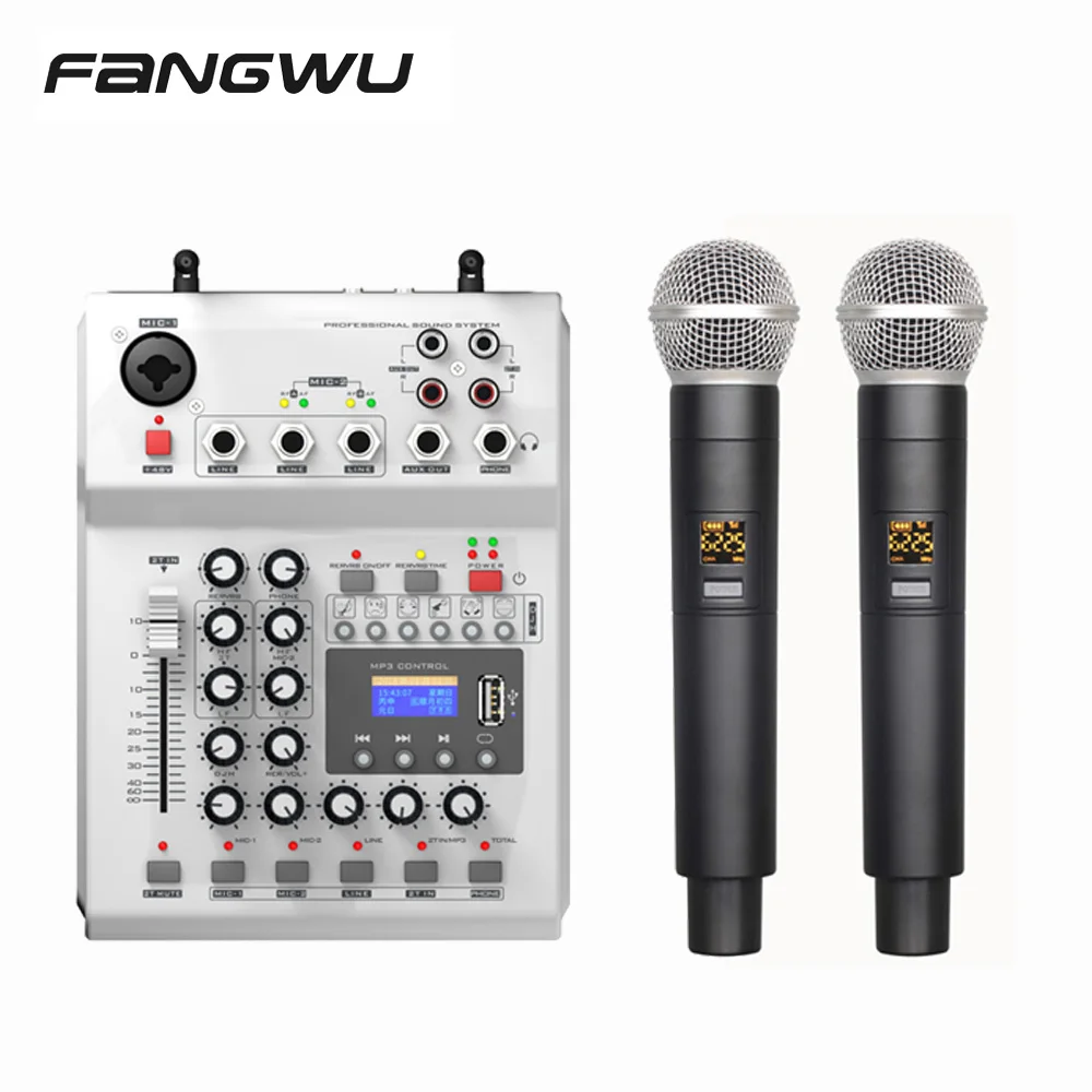 
Newest Dual Channel Wireless Microphone with Mixer 
