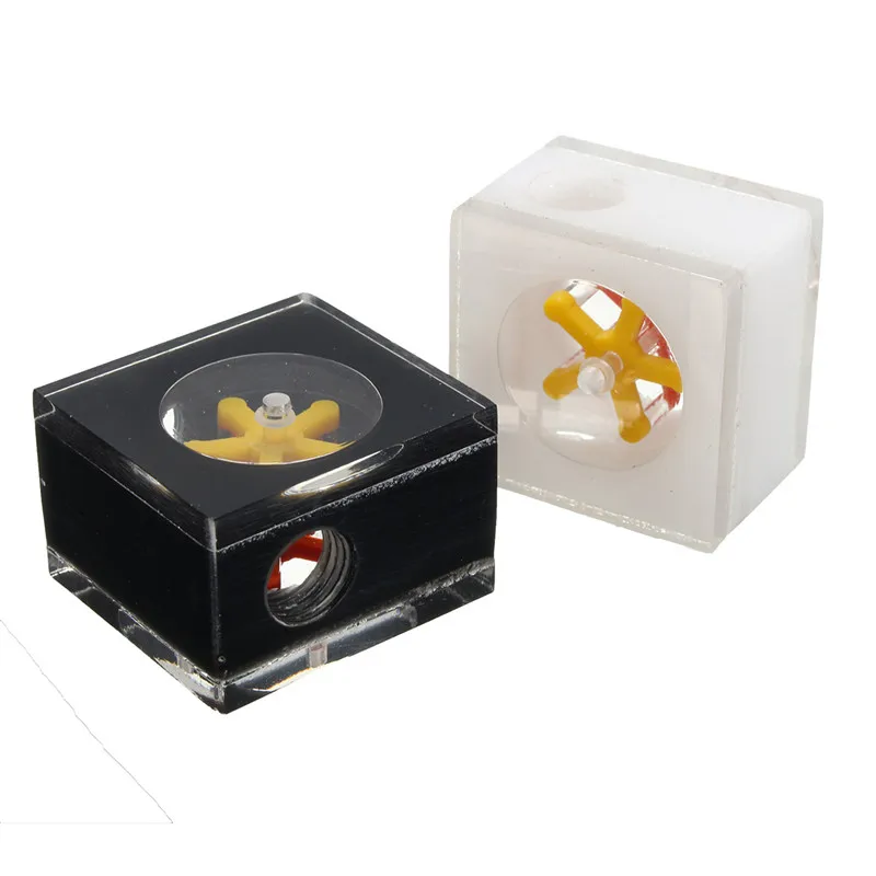 Water Cooling   Meter Acryl 2 Way G1/4 Threaded For Computer PC Liquid Water cooling kit fittings Black White