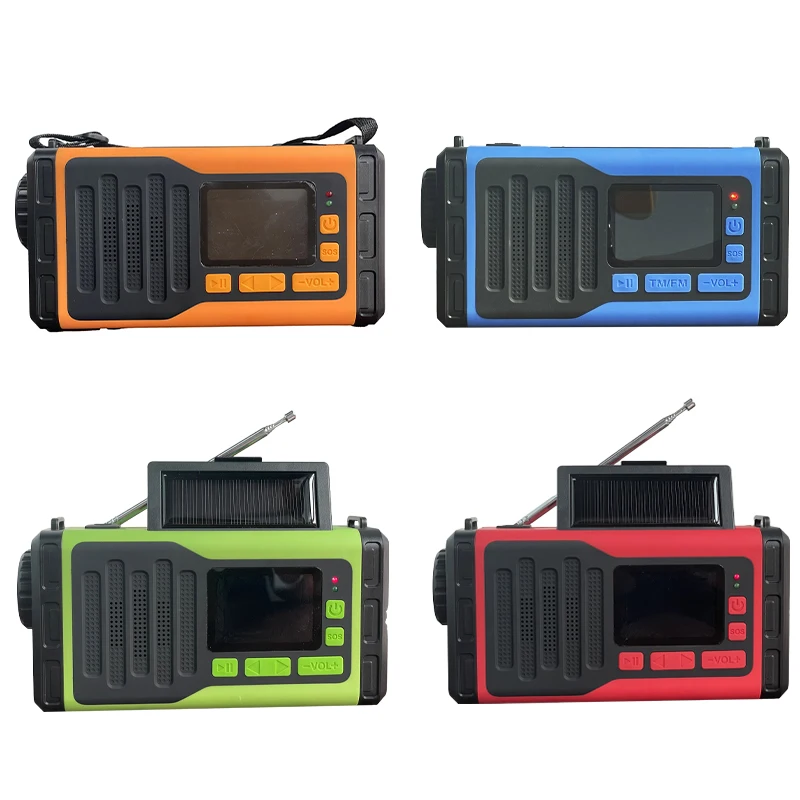 Outdoor Solar Hand Crank Emergency Radio With 5000 Mahpower Bank ...