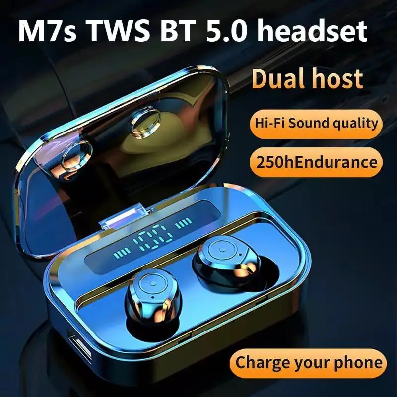 IPX7 Waterproof Wireless Blue tooth 5.0 Touch Screen Earphone with Large Capacity Charging Case LED Display Sport Headphones - ANKUX.COM