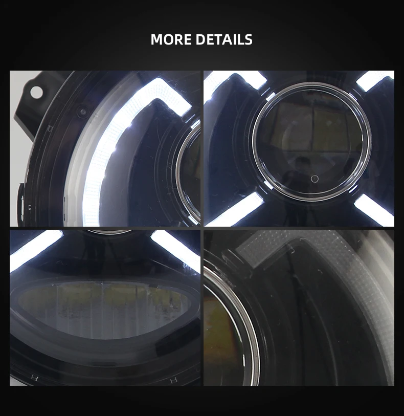 VLAND manufacture for car Headlight ForJeep Wrangler headlight  2018 2019 LED Headlamp with wholesale price in China factory
