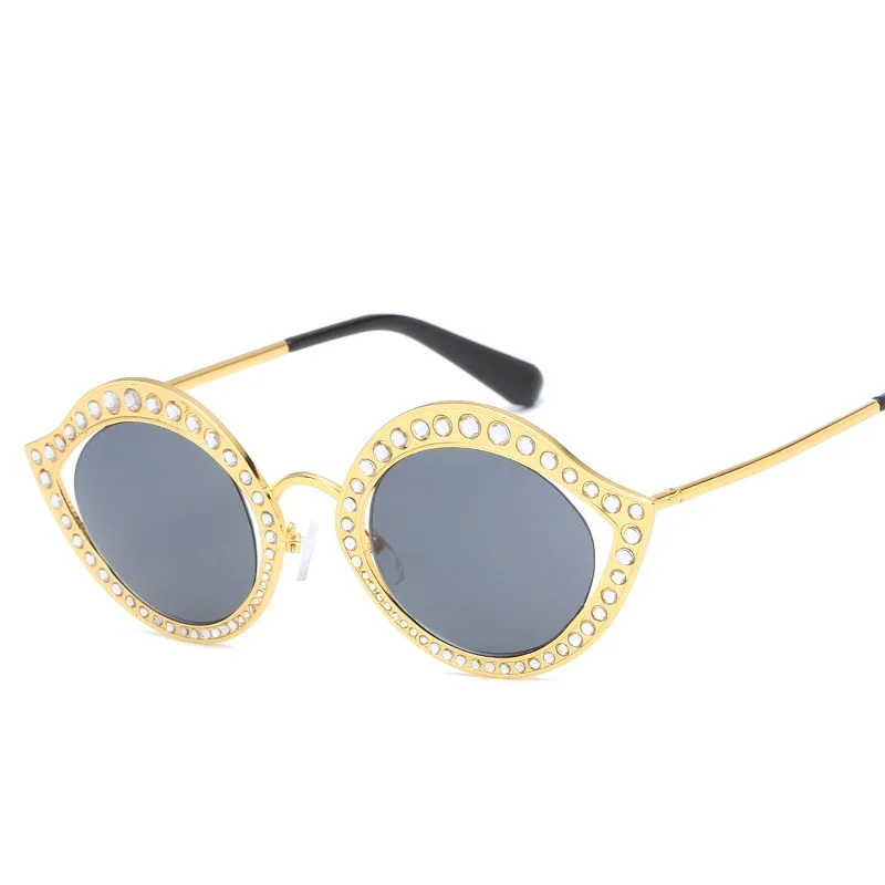 朋克风格时尚太阳镜批发金属太阳镜为妇女