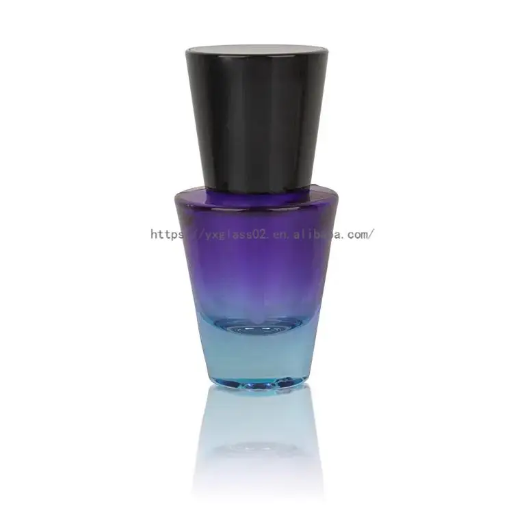product luxury empty thick bottom 30ml gradient glass serum bottle packaging glass pump cosmetic with black lid for packaging container-1