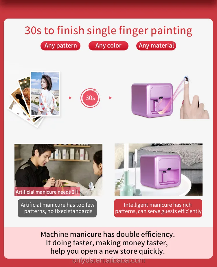 Nailgogo Printer For Print Digital 3d Art D Polish Portable Software