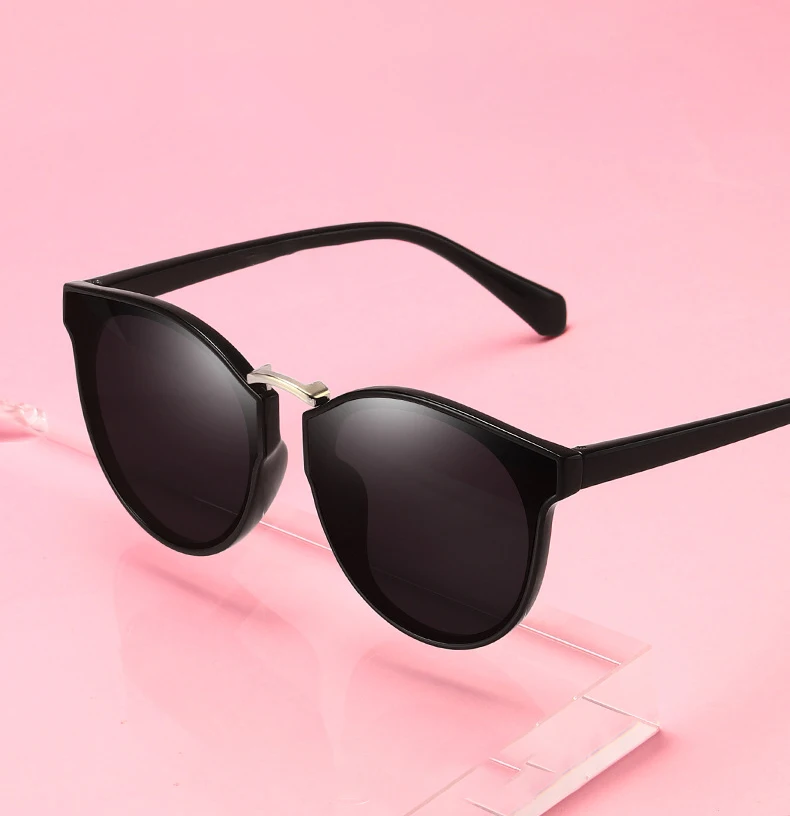 Promotional Sun Glass Retro Sand Color HD Cat Eye Women Men SunGlasses