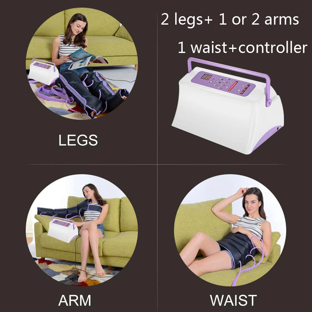 Home Use Lymph Lymphatic Drainage Air Compression Leg Massager Equipment Pressotherapy Machine 