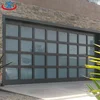 8x7 Aluminum Frosted Glass Modern New Design Black Sectional Panel Garage Door