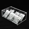 stackable cube acrylic storage box / clear acrylic tea bag storage box/ 12 compartment tea box