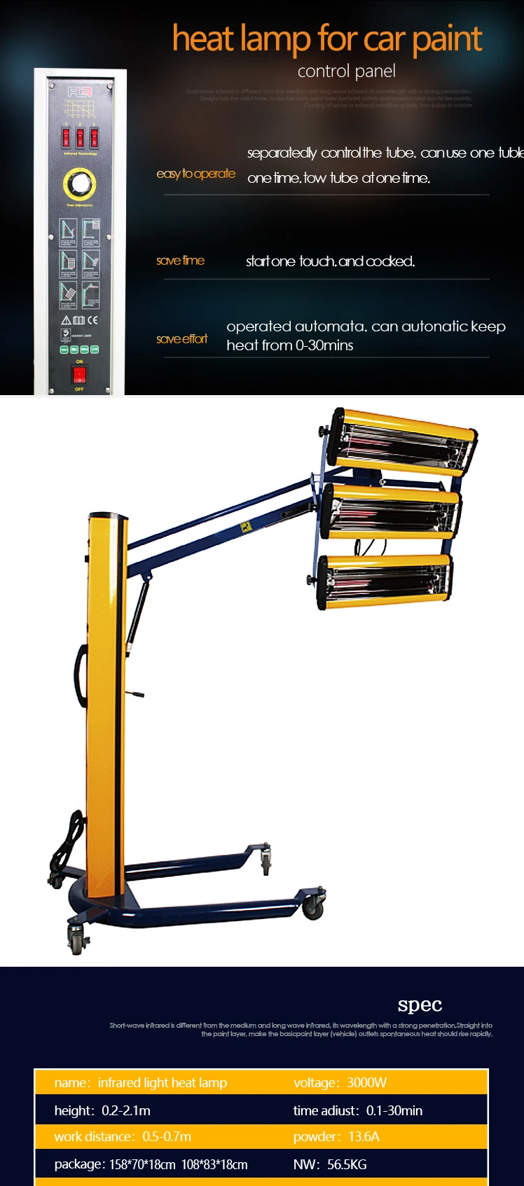 Infrared Paint Curing Lamp Infrared Paint Baking Lamps Car Paint Baking