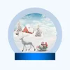 Top quality customized background transparent display inflatable snow globe diy with accessory for sale