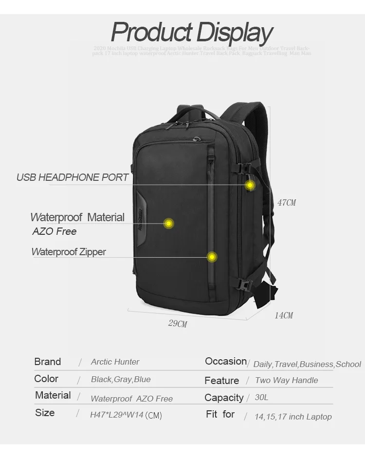 blue backpack