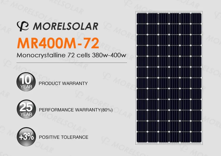 Morel 25 Years Warranty High Efficiency Mono 350w 360w 370w 380w Pv