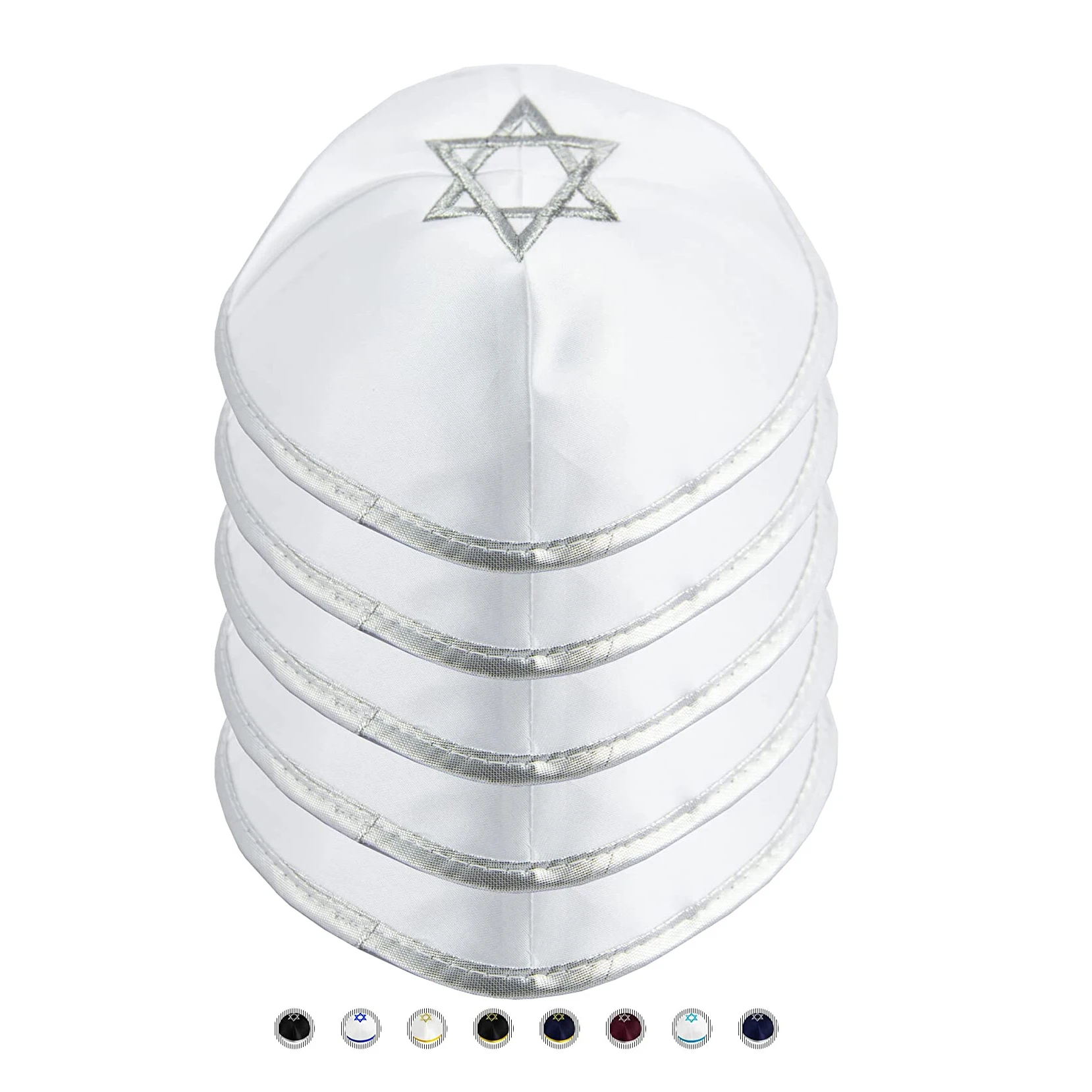 Custom Yamaka Hat Israel Kippot Embroidered Satin Judaica Kippah