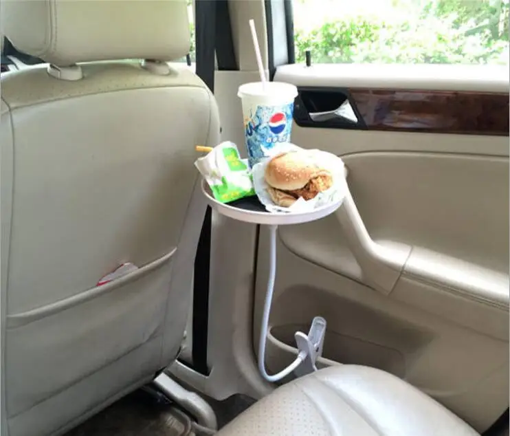 Automobile Plastic Folding Car Swivel Food Snacks Cup Holder Truck Food