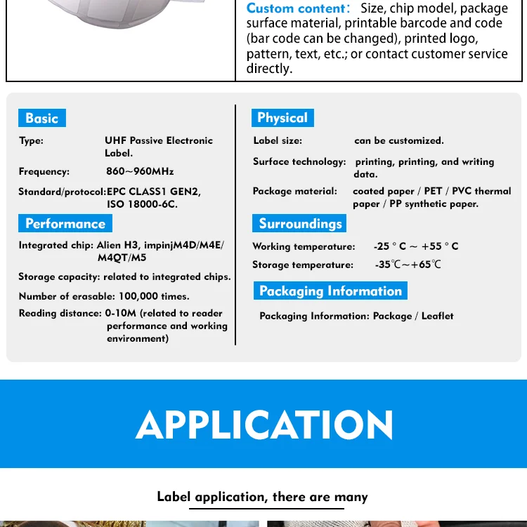 UHF rfid windshield tag for vehicle with 3M adhesive