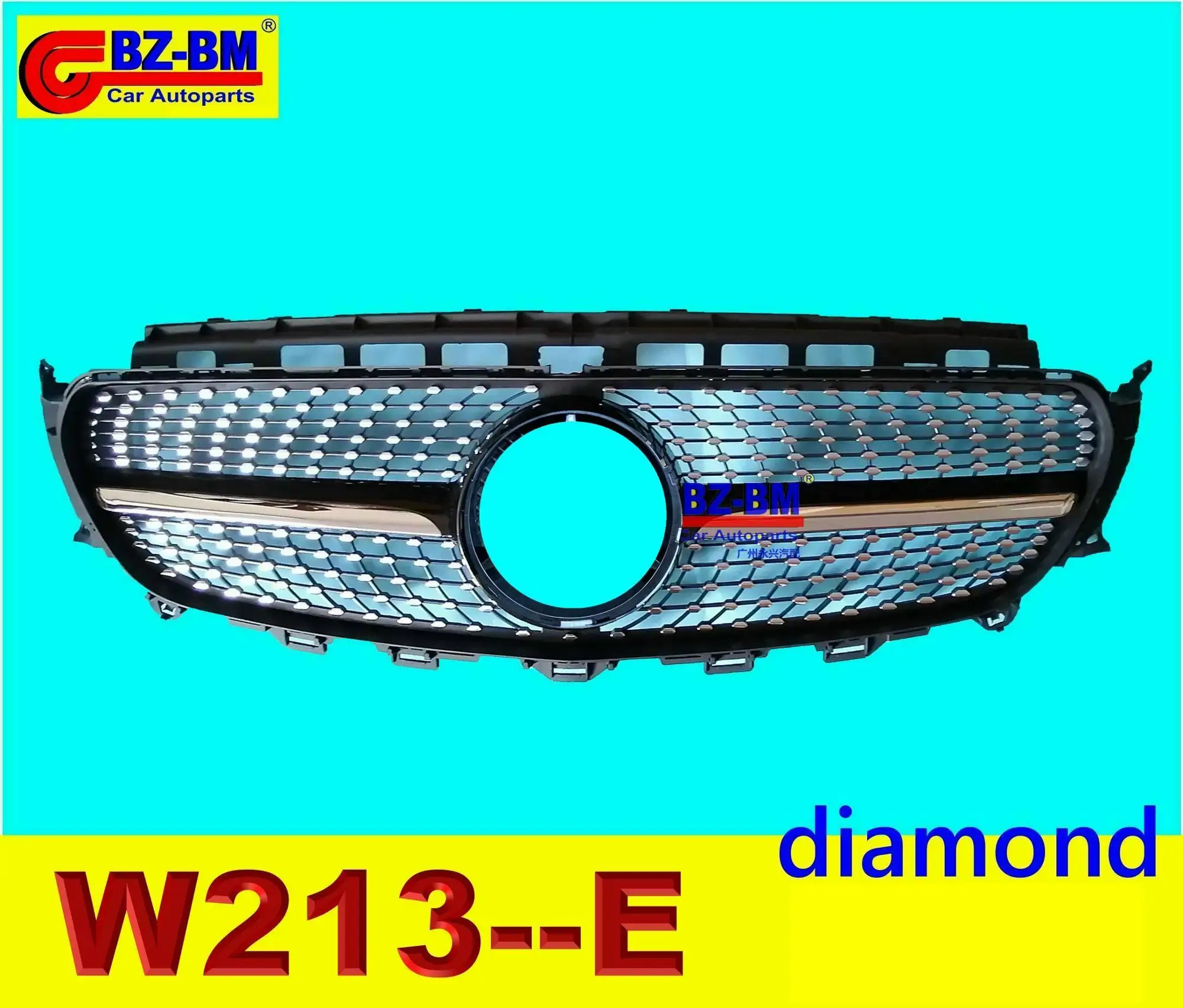 For Grilles Amg Gt Front Bumper Grille Diamond Style C180 C200 C260