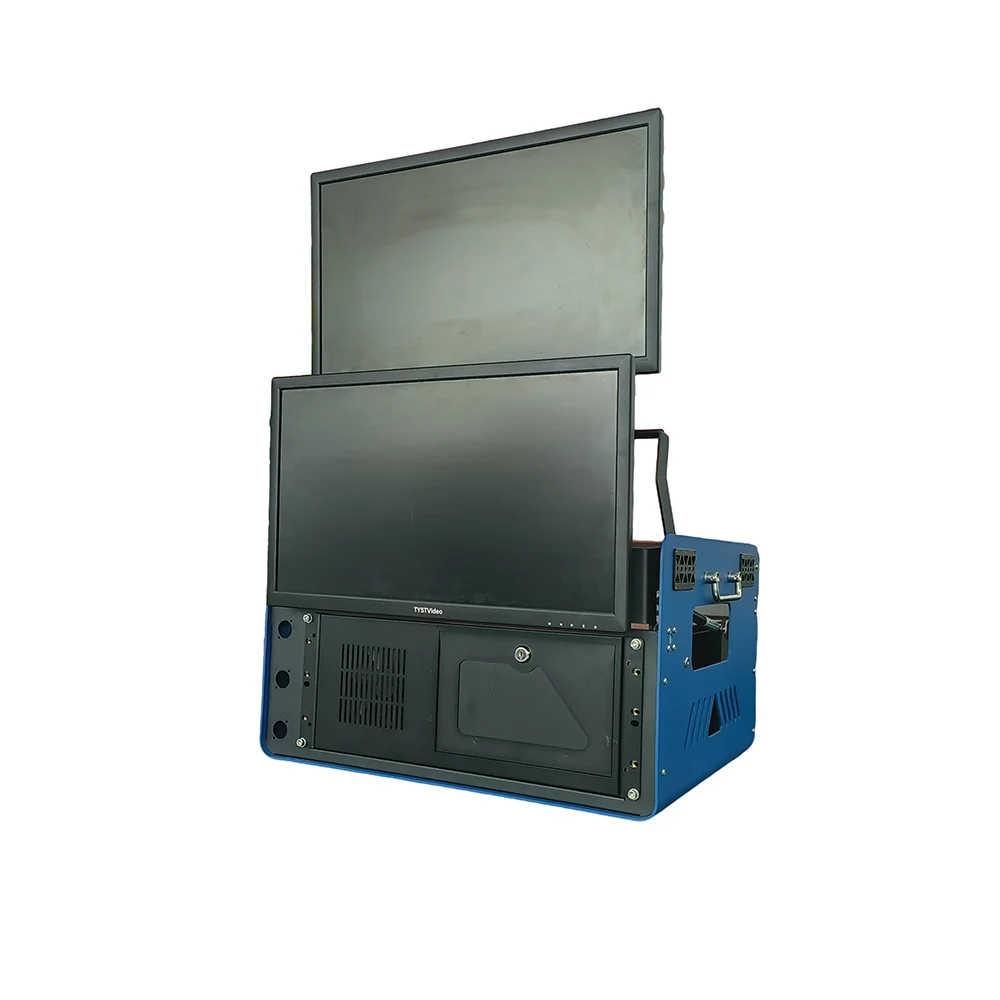 TYSTVideo Dual Monitor Fly Rack 24 Inch Screens Lightweight Aluminum ...