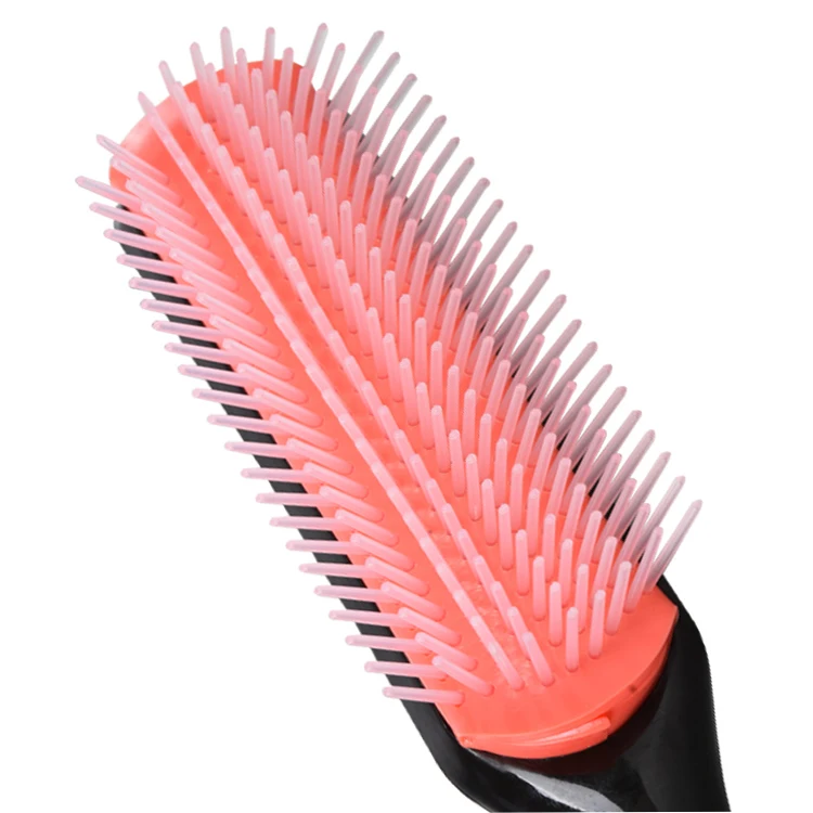 9 Rows Nylon Hair Brush Plastic Handle Brush Mens Plastic Denman Styling Hair Brushes Buy