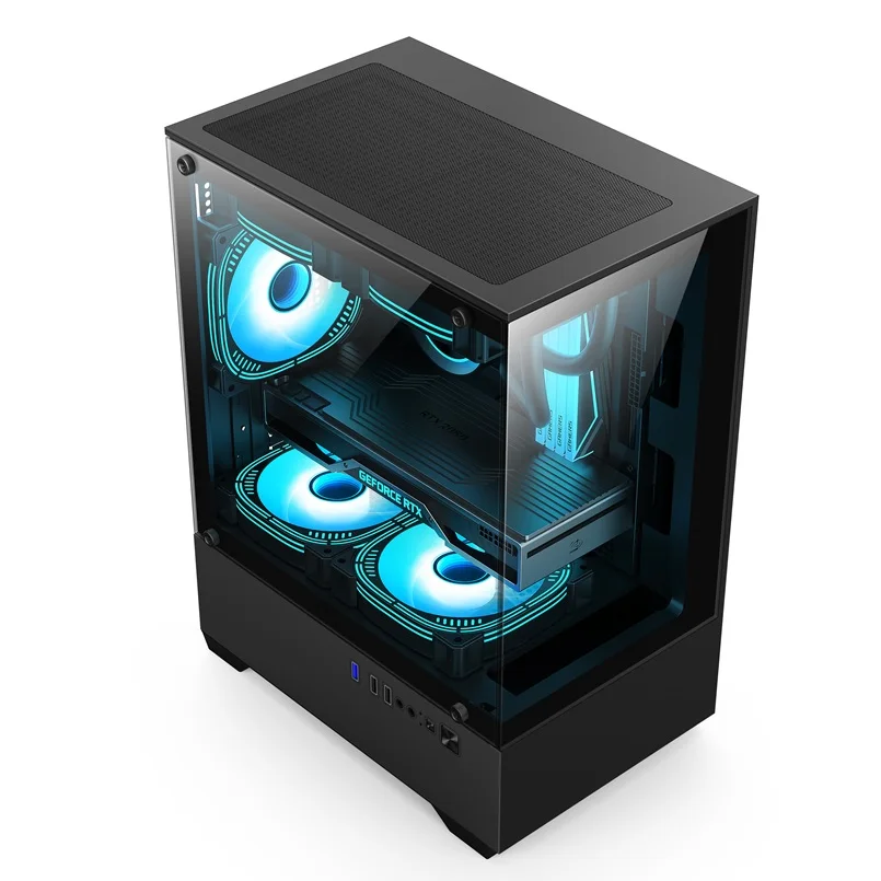 Checkpoint Case Custom MATX Mid-Tower PC Gaming Case with Tempered Glass
