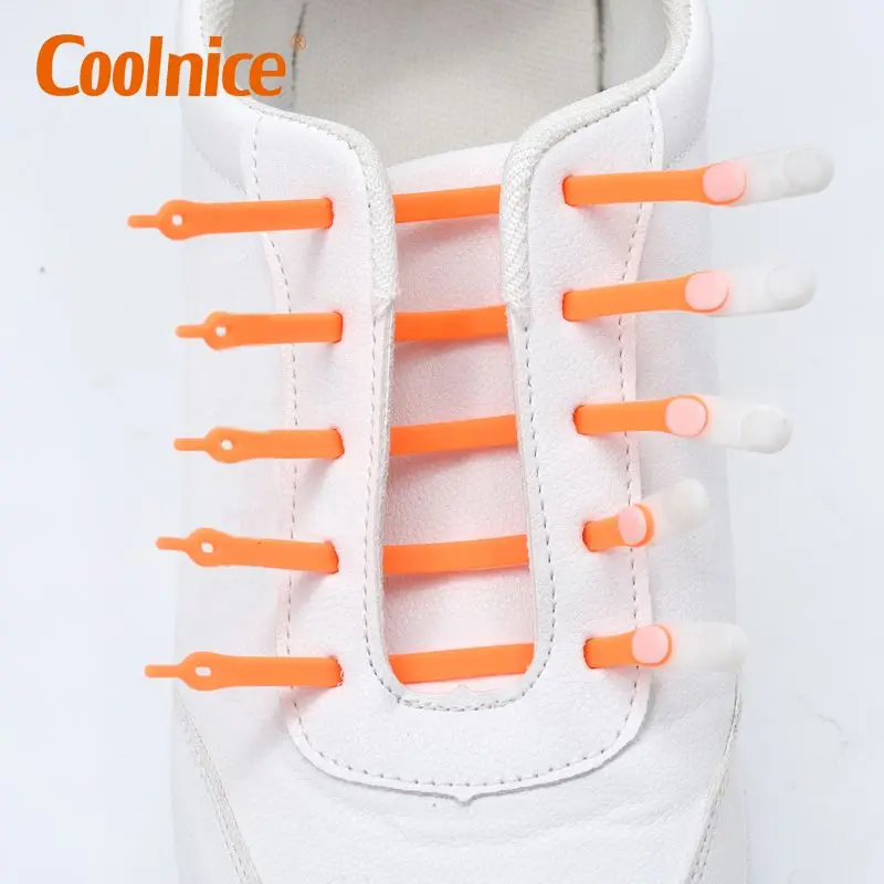coolnice elastic silicone tieless shoe laces
